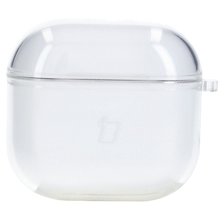 Elastyczne etui z karabińczykiem Bizon Case Headphone Clear do AirPods 4 przeźroczyste