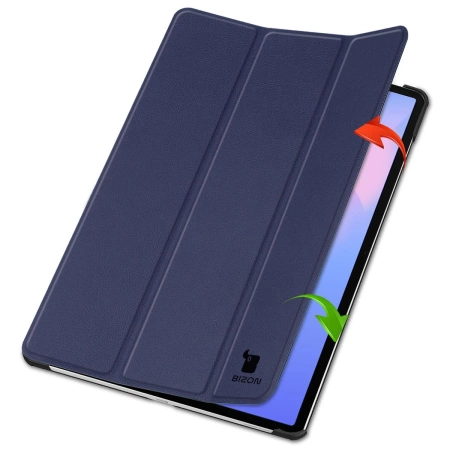 Etui z klapką Bizon Case Tab Croc do Galaxy Tab S10 FE Plus, granatowe