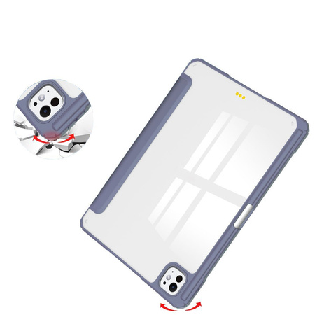 Etui Bizon Case Tab Clear Matt do iPad Pro 11" 5 gen. 2024, lawendowe