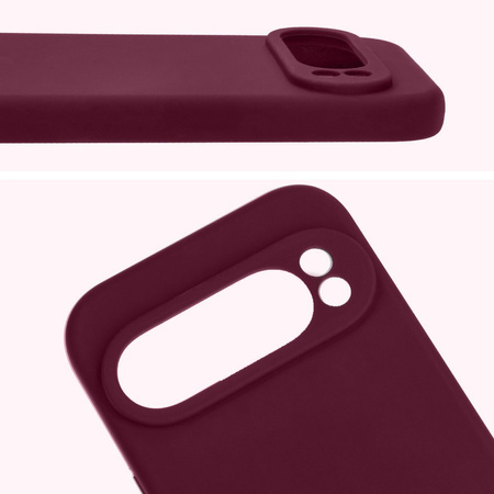 Silikonowe etui Bizon Soft Case do Google Pixel 9 Pro, ciemnofioletowe