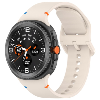 Silikonowy pasek Bizon Strap Watch Silicone do Galaxy Watch Ultra 47 mm, żółty
