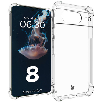 Elastyczne etui Bizon Case Salpa do Google Pixel 8, przezroczyste