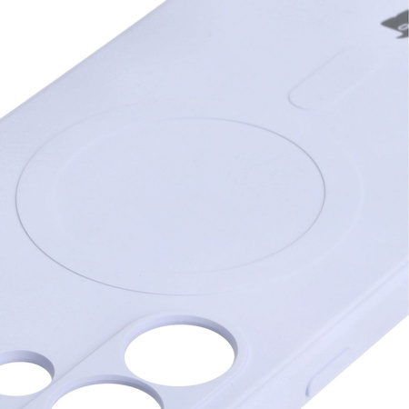 Etui Bizon Case Silicone Magnetic Sq do Galaxy S24 Ultra, jasnofioletowe