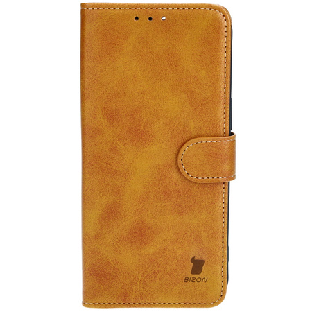 Etui z klapką Bizon Case Pocket do iPhone 15 Pro Max, brązowe