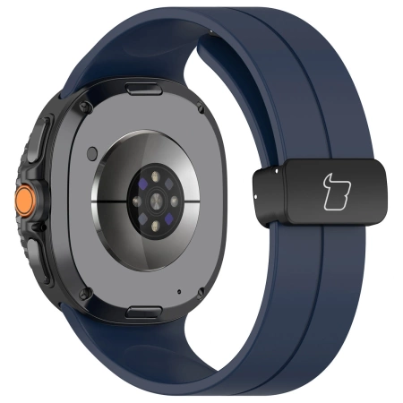 Silikonowy pasek Bizon Strap Watch Silicone L do Galaxy Watch 8 40 mm / 44 mm / 8 Classic 46 mm, granatowy