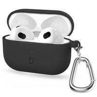 Silikonowe etui z karabińczykiem Bizon Case Headphone Silicone do AirPods 4, jasnozielone