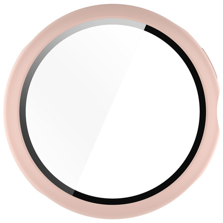 Etui ze szkłem do zegarka Bizon Case Watch Adamo do Google Pixel Watch 3 41mm, różowe