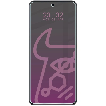 Prywatyzujące szkło hybrydowe Bizon Glass Mule Shadow do Realme GT 7T, matowe