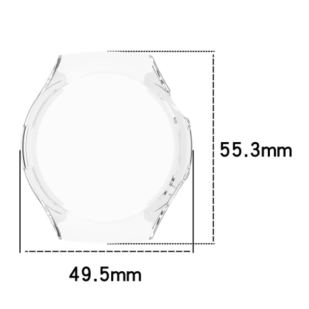 Etui z osłoną ekranu Bizon Case Watch Felipe do Huawei Watch 5 46mm, przeźroczyste