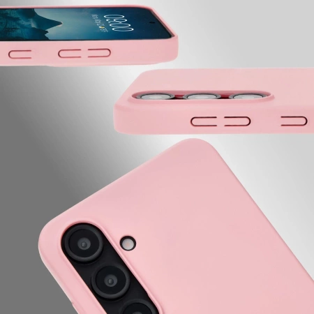 Etui Bizon Case Łupka do Galaxy S24 FE, różowe