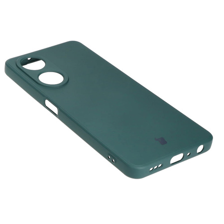 Etui Bizon Case Silicone Sq do Oppo A98 5G, ciemnozielone
