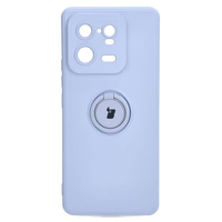 Etui Bizon Case Silicone Ring Sq do Xiaomi 13 Pro, jasnofioletowe