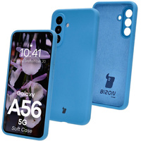 Silikonowe etui Bizon Soft Case do Galaxy A56 5G, niebieskie