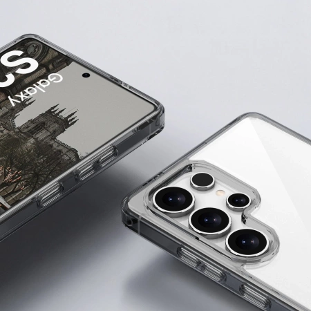 Etui Bizon Case Halo do Galaxy S25 Ultra, przydymione-czarne