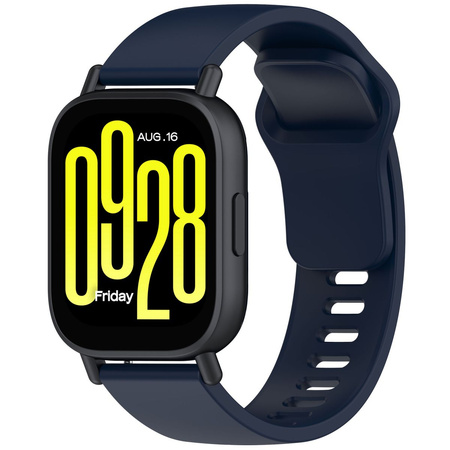 Pasek silikonowy do smartwatcha, Bizon Strap Watch Silicone Pro H, Quick Release 22 mm, granatowy