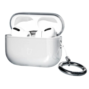 Elastyczne etui z karabińczykiem Bizon Case Headphone Clear do Samsung Galaxy Buds 3/3 Pro przeźroczyste