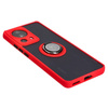 Etui z uchwytem na palec Bizon Case Hybrid Ring do Xiaomi 13 Lite, przydymione z czerwoną ramką