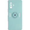Etui Bizon Case Silicone Ring do Xiaomi Poco F4 GT, turkusowe