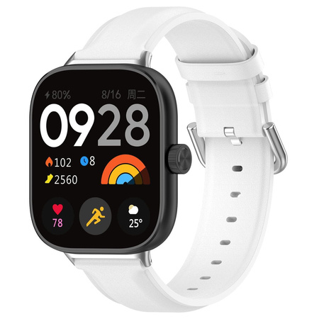 Pasek Bizon Strap Watch Casual do Redmi Watch 4 / Xiaomi Smart Band 9 Pro / 8 Pro, biały