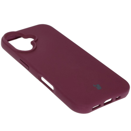Silikonowe etui Bizon Soft Case do iPhone 16, ciemnofioletowe
