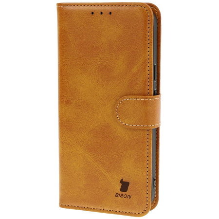 Etui z klapką Bizon Case Pocket do Google Pixel 9a, brązowe