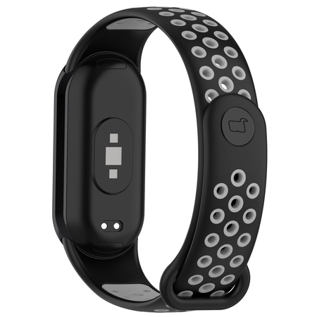 Pasek Bizon Strap Watch Octo do Xiaomi Mi Smart Band 8, czarno-szary
