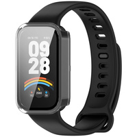 Etui ze szkłem do zegarka Bizon Case+Glass Watch do Xiaomi Smart Band 9 Active / Redmi Band 3, przezroczyste