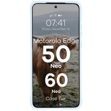 Pancerne etui Bizon Case Tur do Motorola Edge 50 Neo, jasnoniebieskie