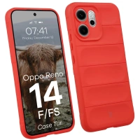 Pancerne etui Bizon Case Tur do Oppo Reno 14 F / 14 FS, czerwone