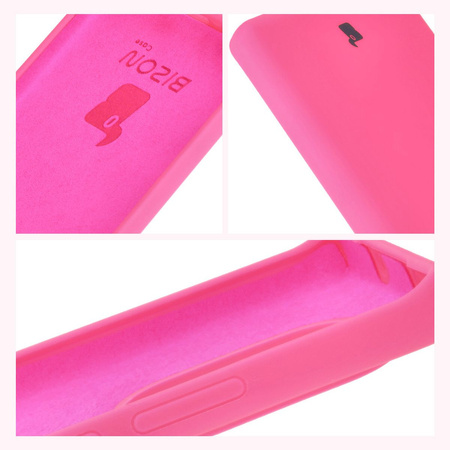 Silikonowe etui Bizon Soft Case do Realme GT 6 / 6T / Neo 6 / Neo 6 SE, neonowo-różowe