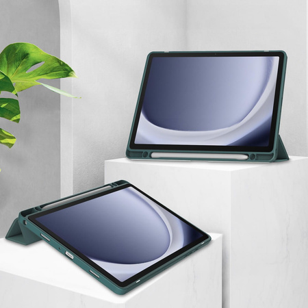 Etui Bizon Case Tab Clear Matt do Galaxy Tab A9 Plus, ciemnozielone