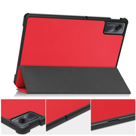 Etui Bizon Case Tab Croc do Xiaomi Redmi Pad SE, czerwone