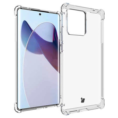 Etui + 2x folia + obiektyw Bizon Case Clear Pack do Motorola Moto Edge 30 Ultra, przezroczyste