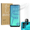 3x Szkło hartowane + szybka na aparat Bizon Glass Clear Pack do Motorola Moto G22
