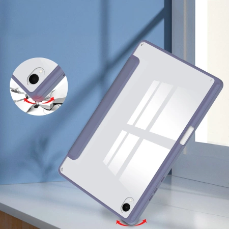 Etui z klapką Bizon Case Tab Clear Matt do Galaxy Tab S11, lawendowe