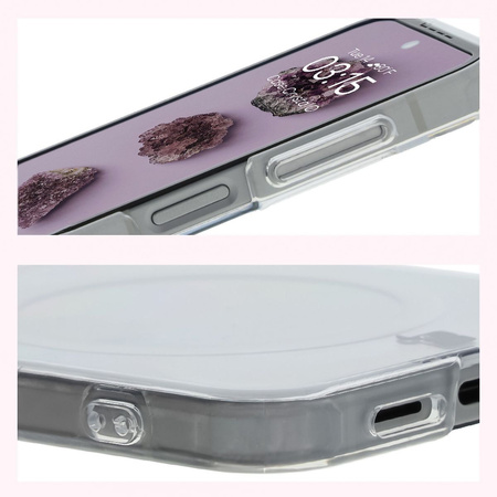 Etui z pierścieniem magnetycznym Bizon Case CrystalO do Galaxy Z Flip7 FE / Z Flip6, przezroczyste