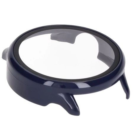 Etui ze szkłem do zegarka Bizon Case Watch Adamo do Garmin Vivoactive 6, niebieskie