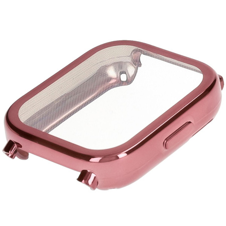 Etui z osłoną ekranu Bizon Case Watch Felipe do Xiaomi Redmi Watch 5 Active, różowe