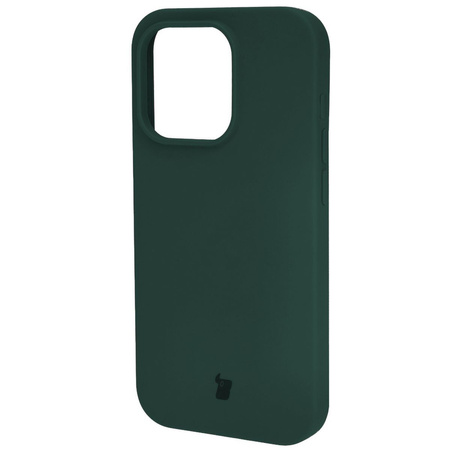 Etui silikonowe do iPhone 15 Pro Bizon Soft Case, ciemnozielone