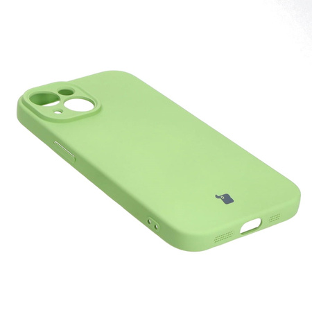 Etui Bizon Case Silicone do iPhone 15, jasnozielone