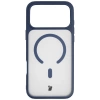 Etui z pierścieniem magnetycznym Bizon Case MatteO do iPhone 17 Pro Max, przydymione-granatowe