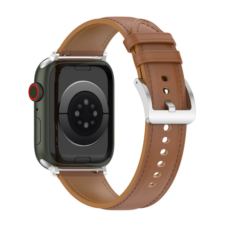 Skórzany pasek Bizon Strap Watch Casual do Apple Watch 38/40/41/42 mm, jasnobrązowy