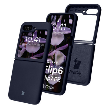 Silikonowe etui Bizon Soft Case do Galaxy Z Flip7 FE / Z Flip6, ciemnoniebieskie