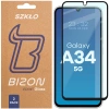 Szkło hartowane Bizon Glass Edge Duo do Galaxy A34 5G, czarna ramka, 2 sztuki