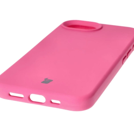 Silikonowe etui Bizon Soft Case do iPhone 16e, fuksja
