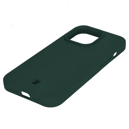 Etui silikonowe do iPhone 14 Pro Bizon Soft Case, ciemnozielone