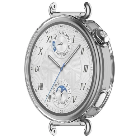 Etui z osłoną ekranu Bizon Case Watch Felipe do Huawei Watch GT6 41 mm, przeźroczyste