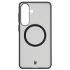 Etui z pierścieniem magnetycznym Bizon Case MatteO do Galaxy S26 Plus, przydymione-czarne