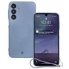 Silikonowe etui z pierścieniem magnetycznym Bizon Case Silicone Magnetic Sq do Galaxy A16 4G / 5G, szare