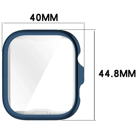 Etui z osłoną ekranu Bizon Case Watch Felipe do Huawei Watch Fit 4, niebieskie